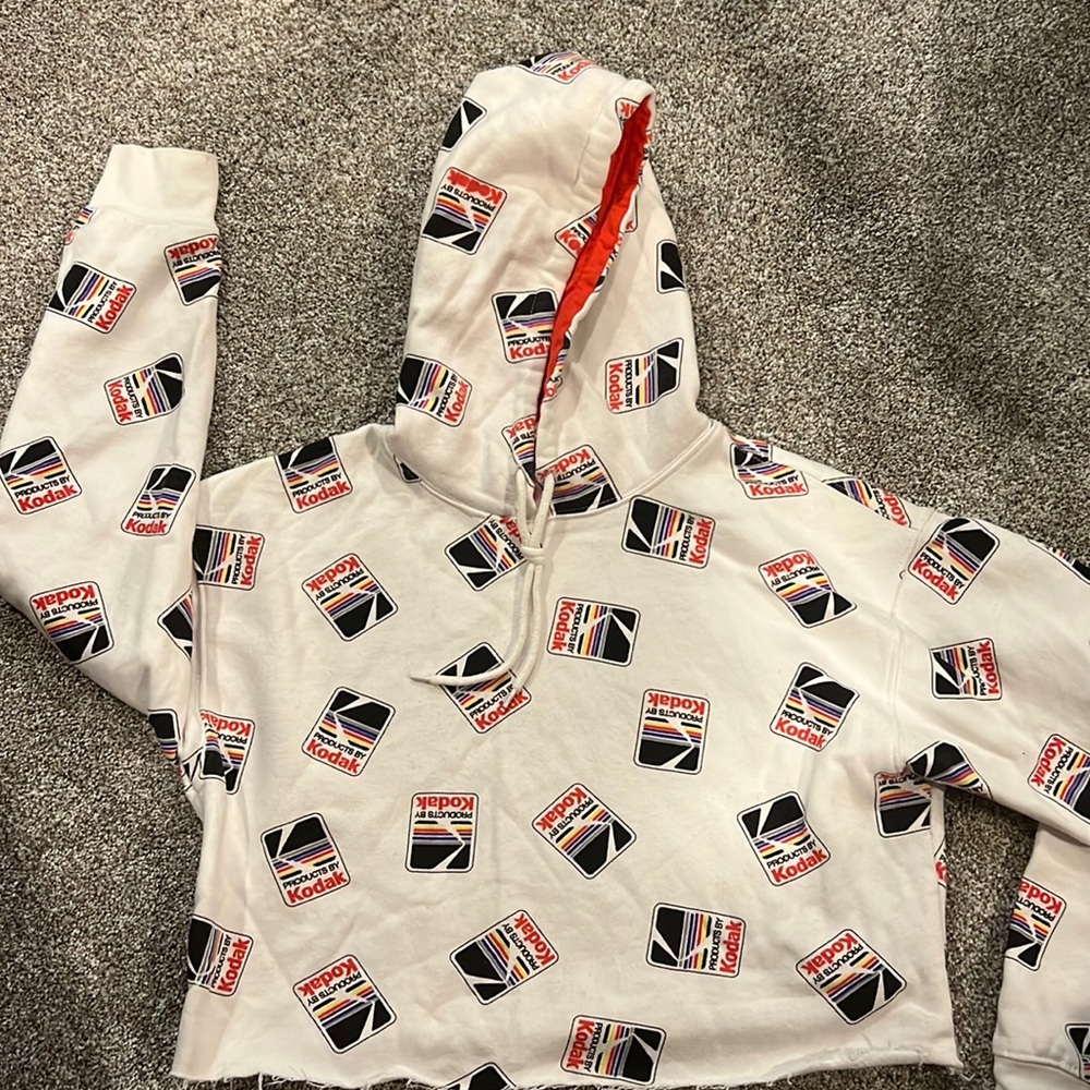 Kodak crop top hoodie size small